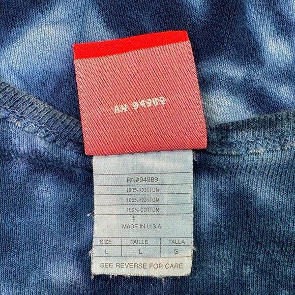 Vintage NFL 2005 Super Bowl XXXIX Embroidered Tie Dye Top - Size Large - Picture 5 of 5